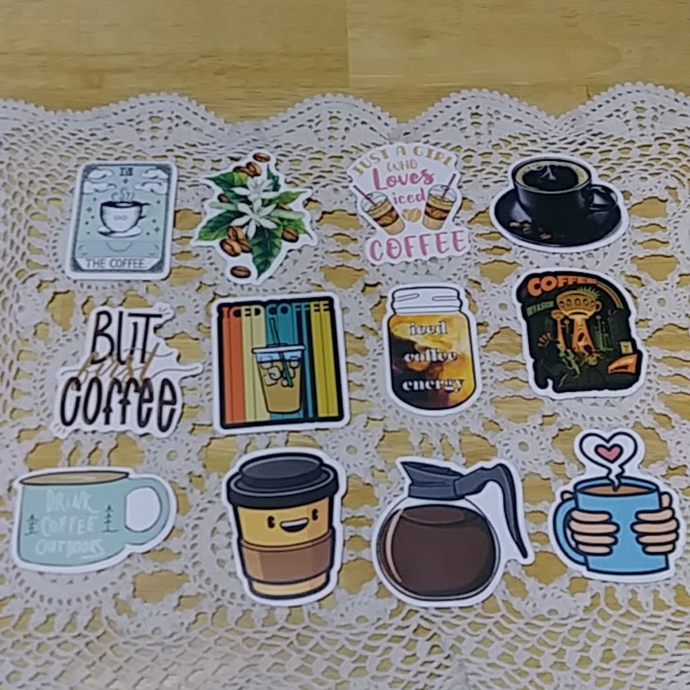 Stickers bundle for coffee lovers, coffee theme